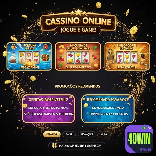 Pessoa jogando na sessão de cassino ao vivo do 40win